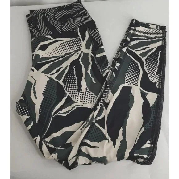 Adidas Leggings M High Rise 7/8 Believe This Green Black Mesh - Picture 6 of 15